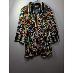 Damee Inc Art‎ to Wear Women's Abstract  Jacket Size Small